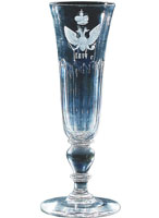 Glass 1918. Monogram of Alexander I. Estimate 660 euro. Sold for 3,000 euro. March 17, 2006